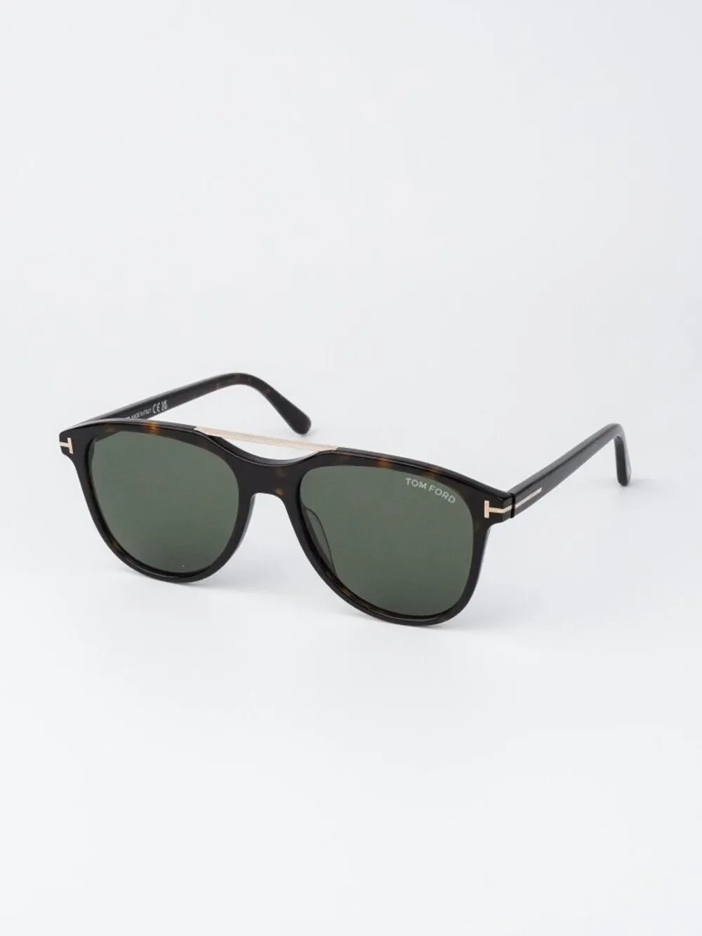 Tom Ford DAMIAN-02 Men Sunglasses Havana Green Pilot FT1098 52N NEW AUTHENTIC